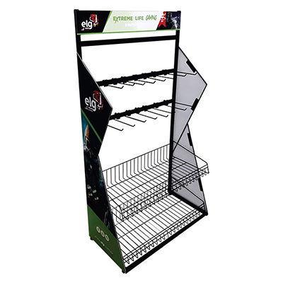 Display de Chão para exposição estratégica de produtos fabricada pela Promometal e melhor aproveitamento do espaço da loja do cliente.
