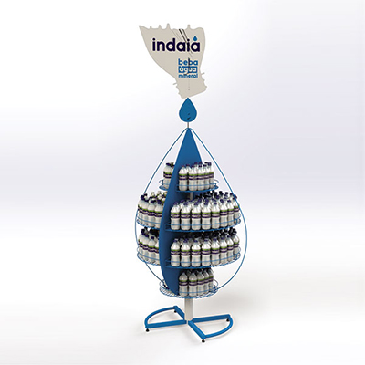 Expositor Ilha fabricado pela Promometal para a cliente Crystal.